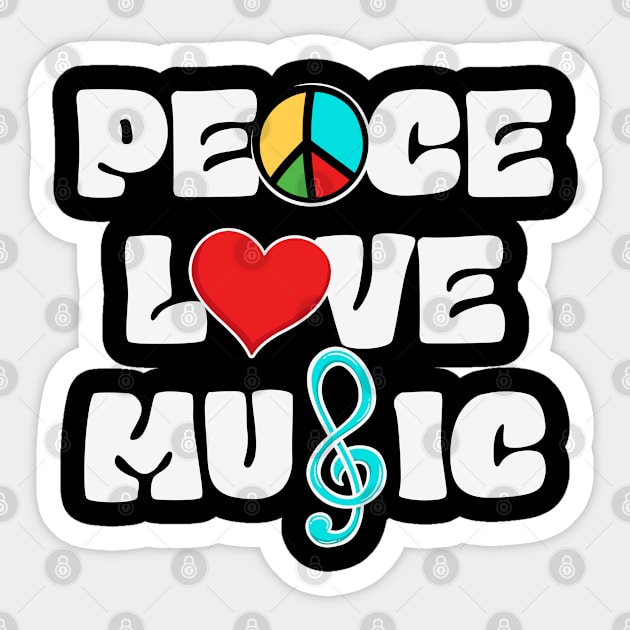 Hippie Vintage Peace Love Music Sticker by ssflower